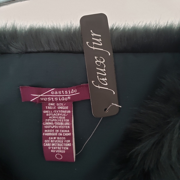 East side West side dark green  scarf - Picture 2 of 2